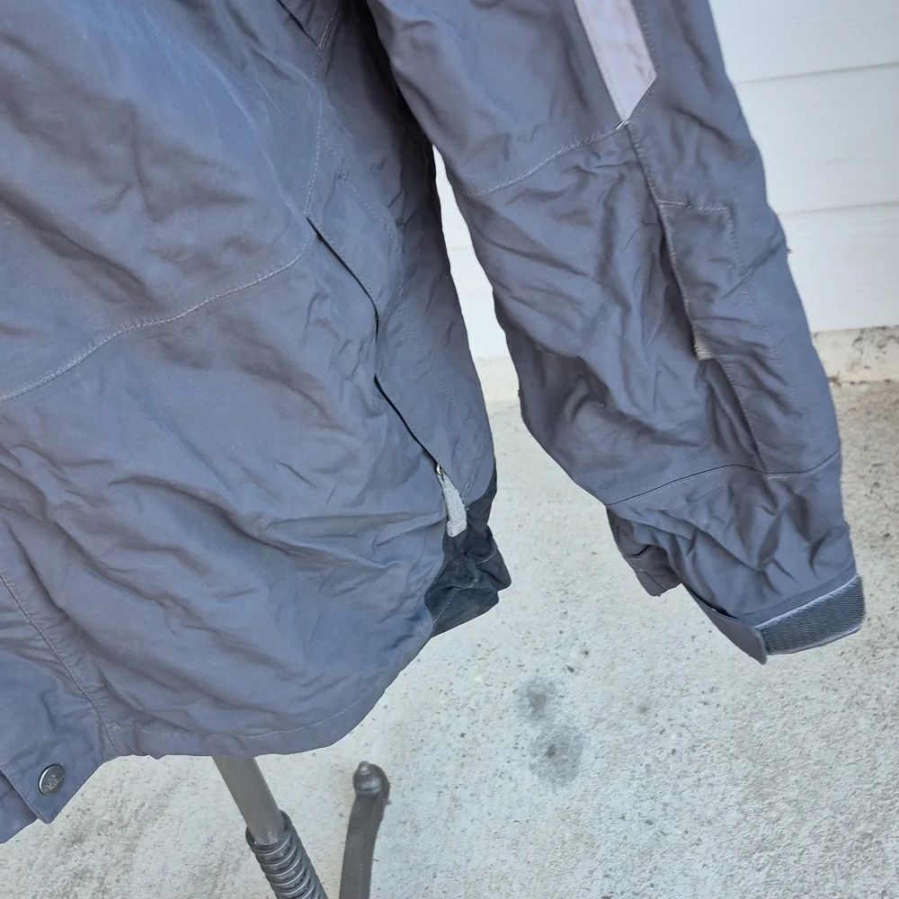 THE NORTH FACE Grey Black Nylon‎ Hyvent Mens Large Full Zip Jacket TNF